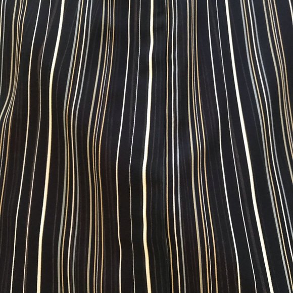 NEW Ann Taylor Sheer Striped XXL Navy/Multi Blouse - Picture 5 of 12
